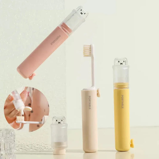 Portable Folding Travel Toothbrush Set