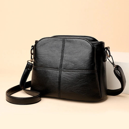 Vintage PU Leather Crossbody Shoulder Bag