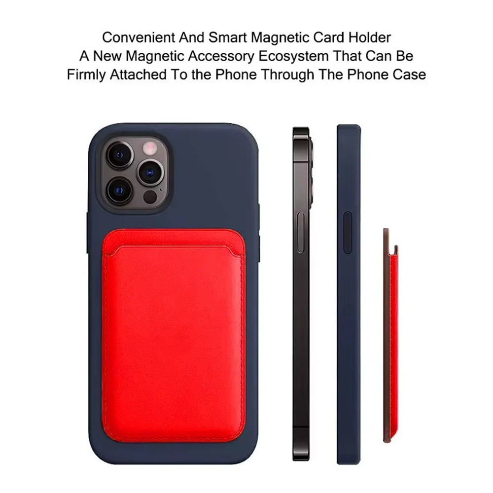Magnetic Leather Wallet Case for iPhone