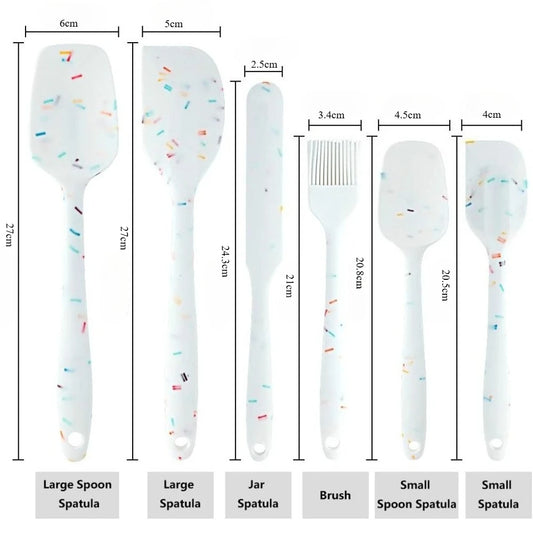 Heat-Resistant Silicone Kitchen Scraper Set