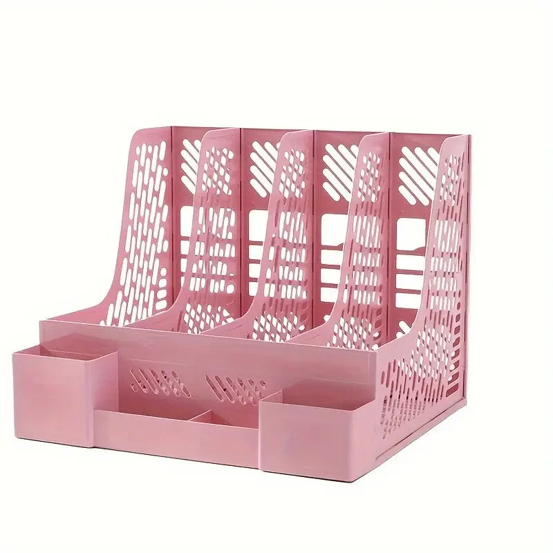 Desktop File Organizer With 4 Compartments