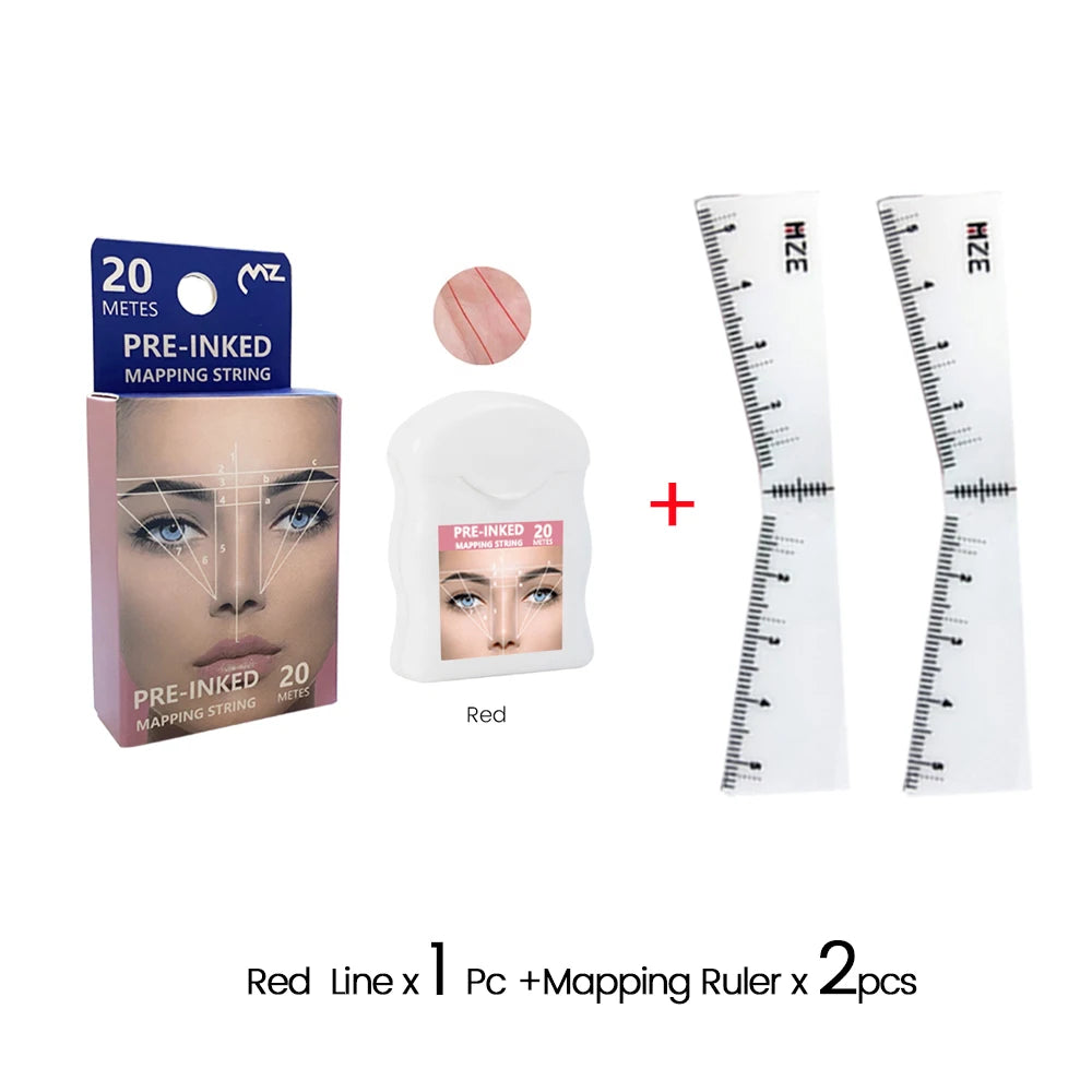 Marker Thread Tattoo Brows Mapping Ruler Kit