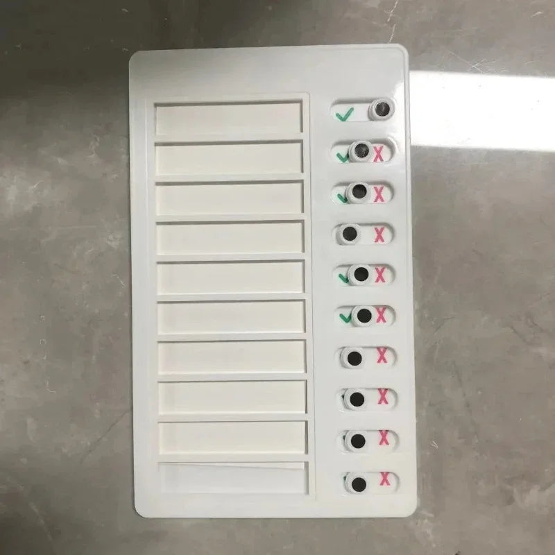 1 Pc Kids Chore Chart with 20 Pcs Blank Card,Plastic Checklist Board