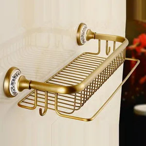 Antique Brushed Solid Brass Bathroom Accessories