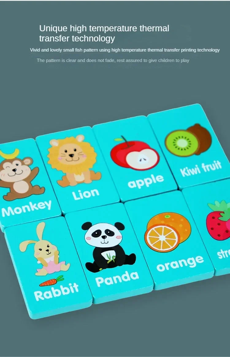 Children Hand Scratch Wooden Puzzle Toy