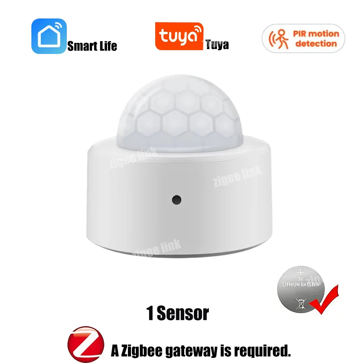 ZigBee PIR Motion Sensor for Smart Life