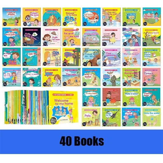 40/60 Books Set English Learning Picture Books for Kids