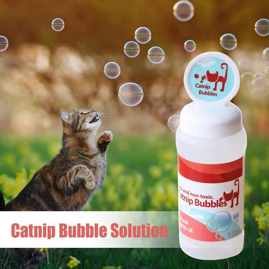 Catnip Infused Bubble Play Toy for Indoor & Outdoor Cats