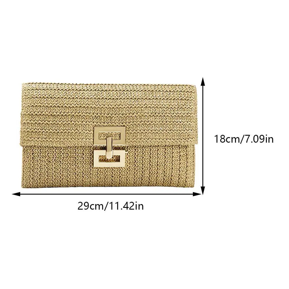 Straw Woven Clutch Bag