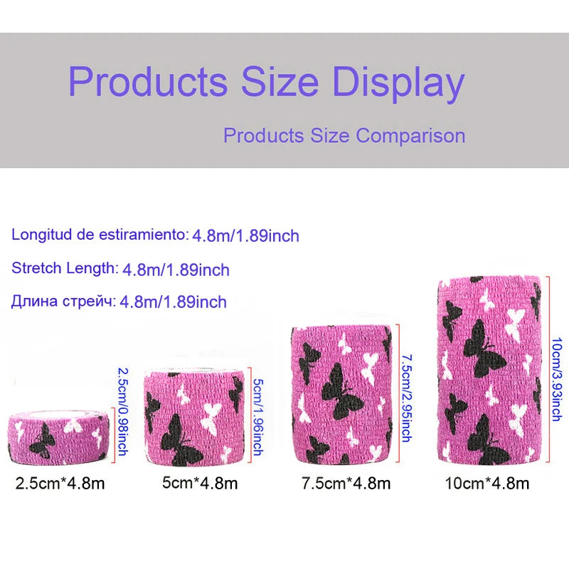 1 Pcs Printed Self Adhesive Elastic Bandage 4.8m