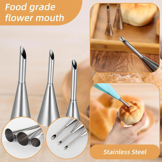 Stainless Steel Puff Pastry Piping Nozzle Set