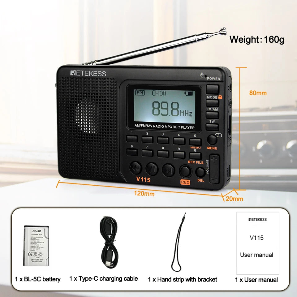 Retekess V115 Radio FM