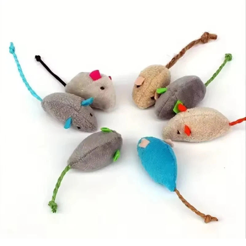 Plush Mouse Cat Toy Set