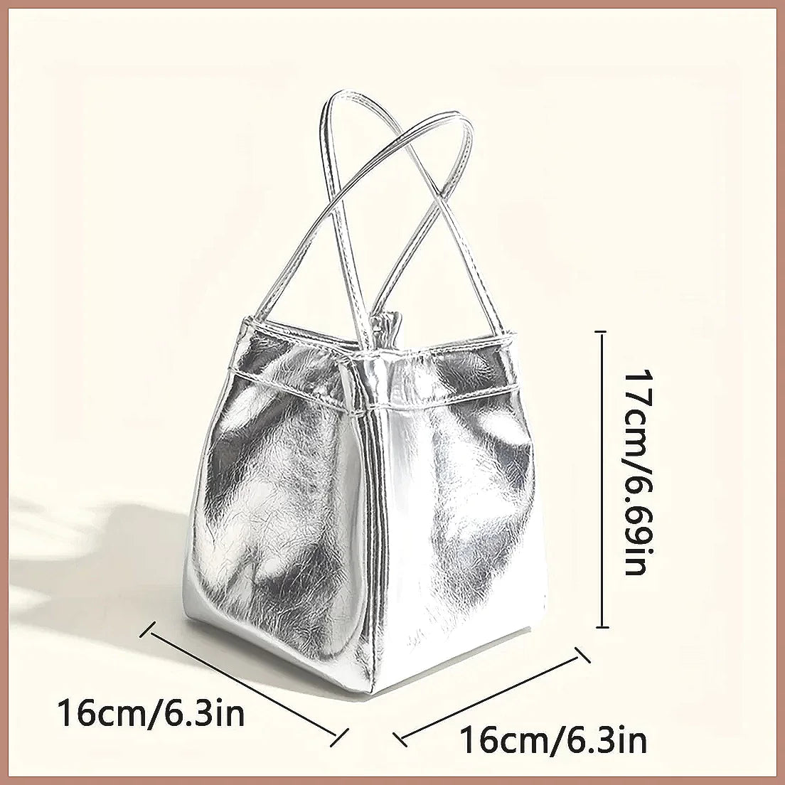 Women’s PU Drawstring Purse with Matching Wallet