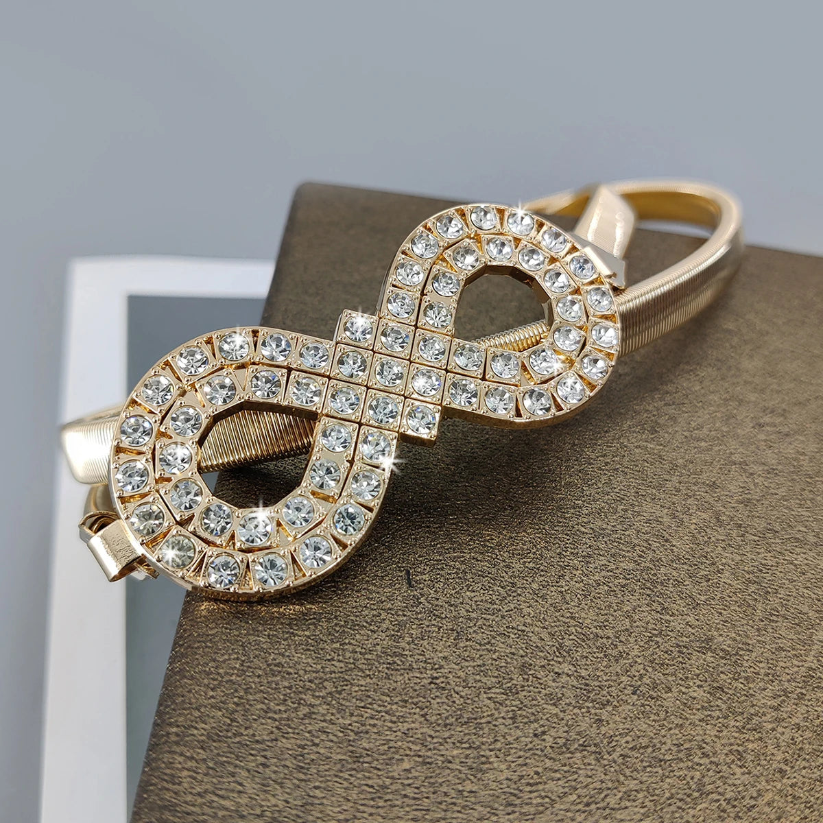 Fashion Rhinestone Gold Chain Belt