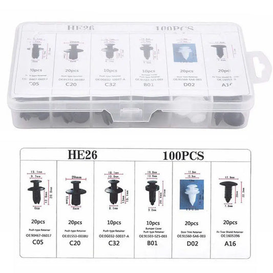 Universal Car Trim Clip Fastener Kit