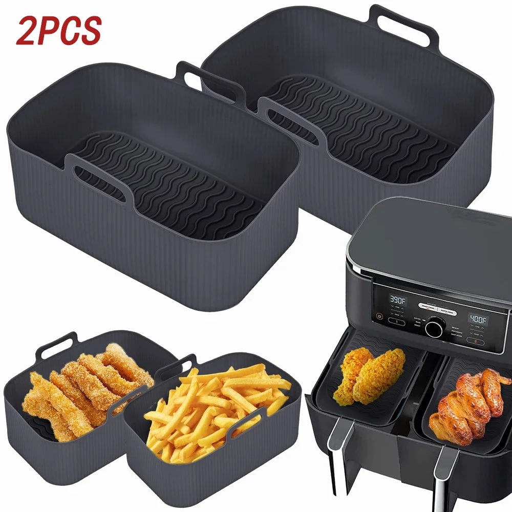 2Pcs Air Fryer Silicone Tray