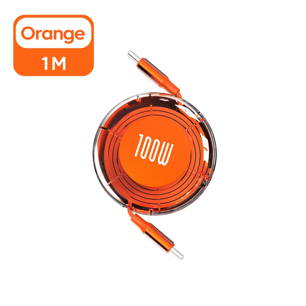 Retractable Cable USB Type C to Type C For Iphone Huawei