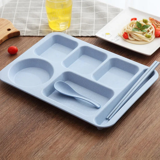 Student Wheat Fiber Meal Tray Set