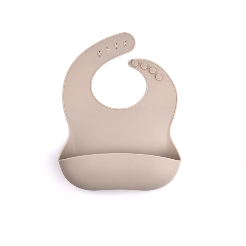 Waterproof Silicone Baby Bib With Food Catcher