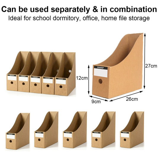 Foldable Desktop File Holders with Label Stickers