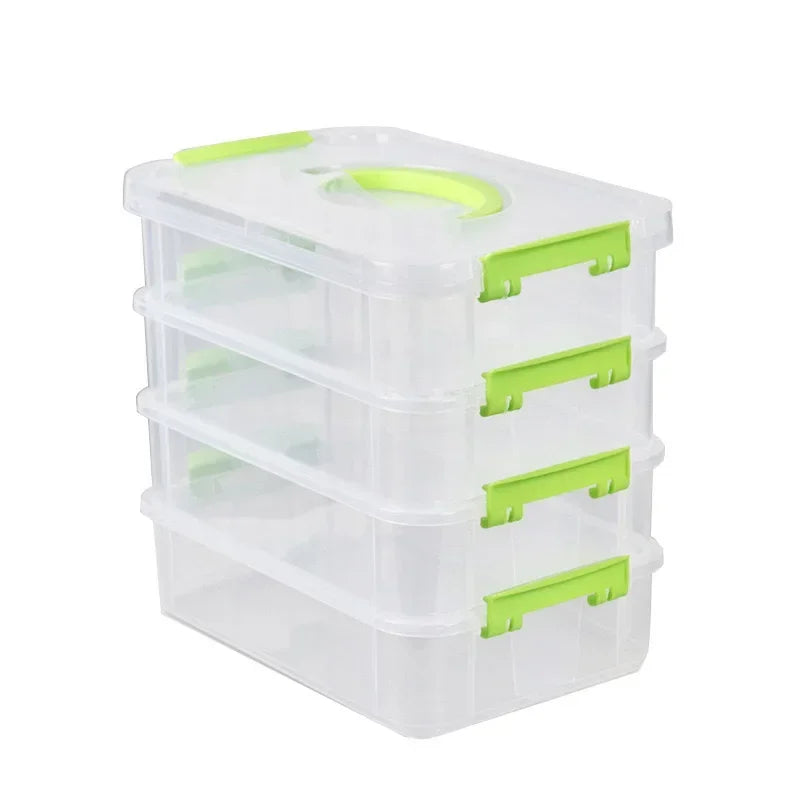 Stackable Transparent Storage Organiser Boxes