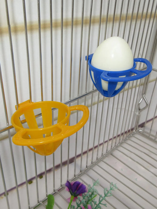 Plastic Bird Food Holder & Egg Feeding Basket for Bird Cages