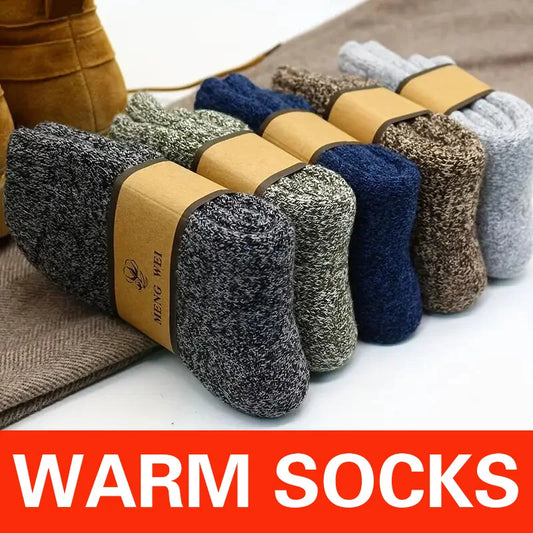 Men’s Thick Winter Crew Socks 5 Pairs