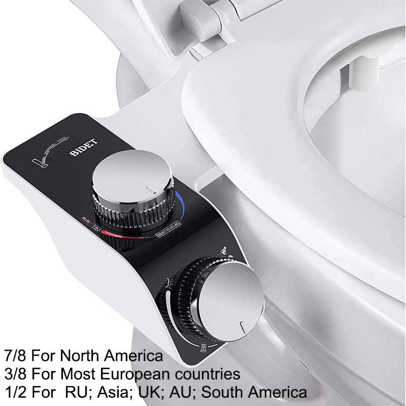 Dual Nozzle Bidet Toilet Seat Attachment