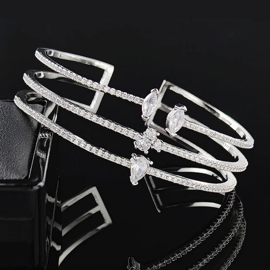 Marquise Open Cubic Zirconia Bangle