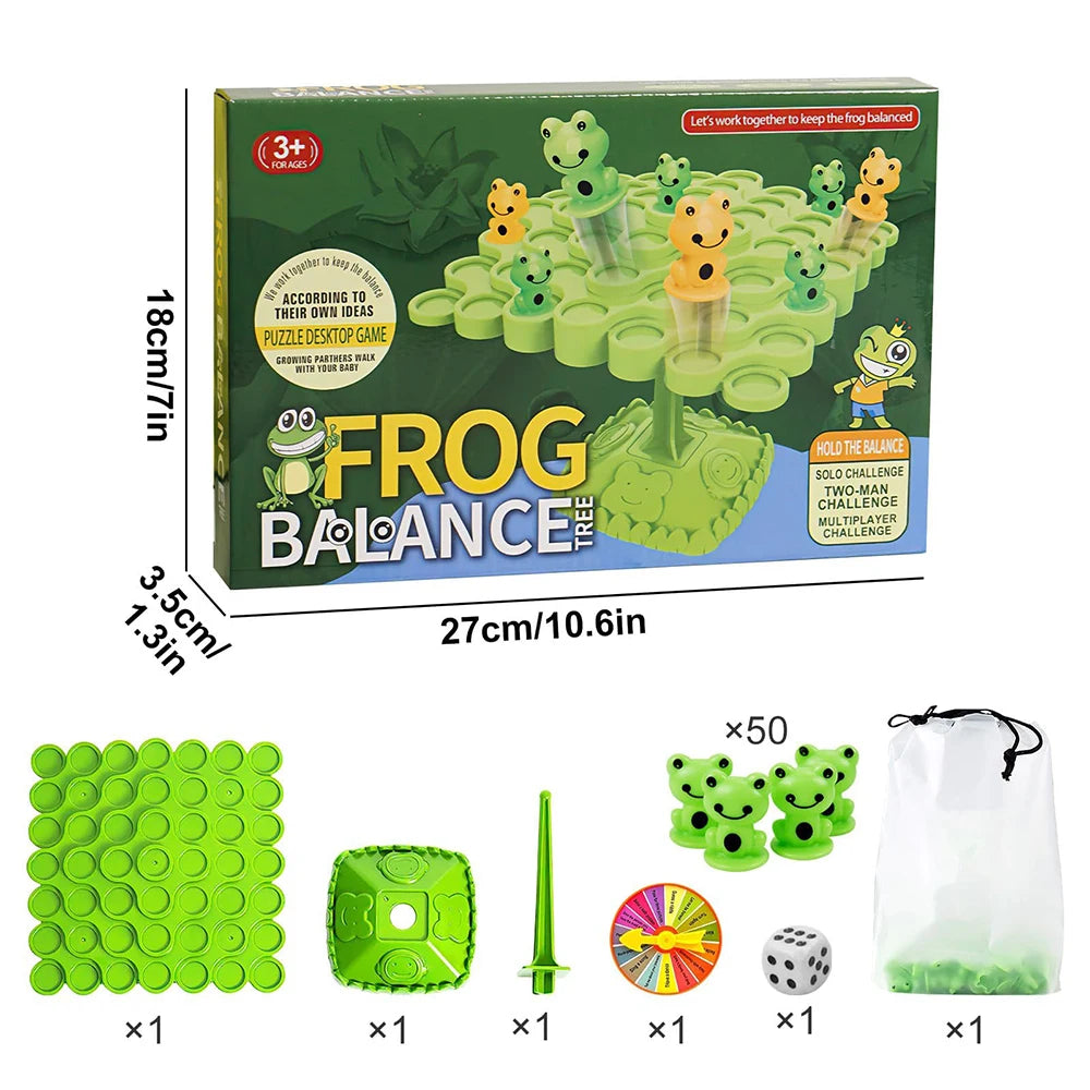 Frog Balance Tree Children Montessori Math Toy
