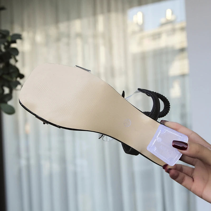 Medium Heel Plastic Sandals