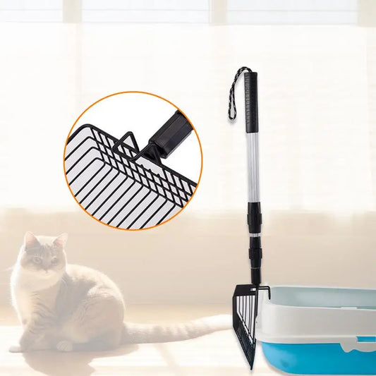 Extendable Metal Cat Litter Scoop with Long Handle