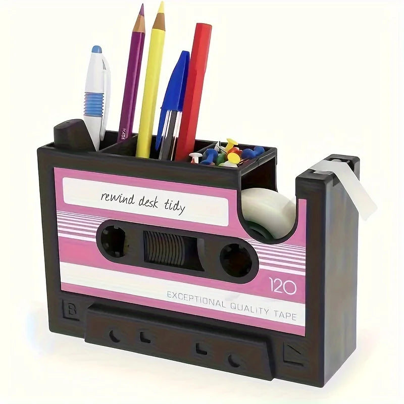 Retro Cassette Desk Organizer