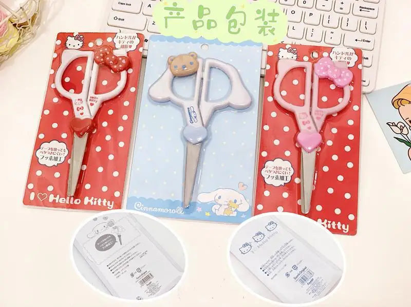 San Liou Cute Cartoon Hello Kitty My Melody Kuromi Scissors