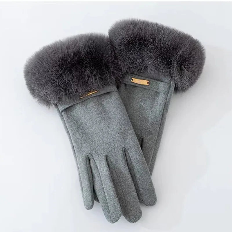 Women’s Winter Cycling Gloves with Velvet Lining