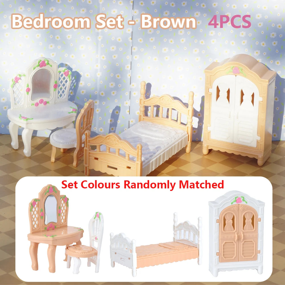 24Pcs Style Brown Miniature Dollhouse