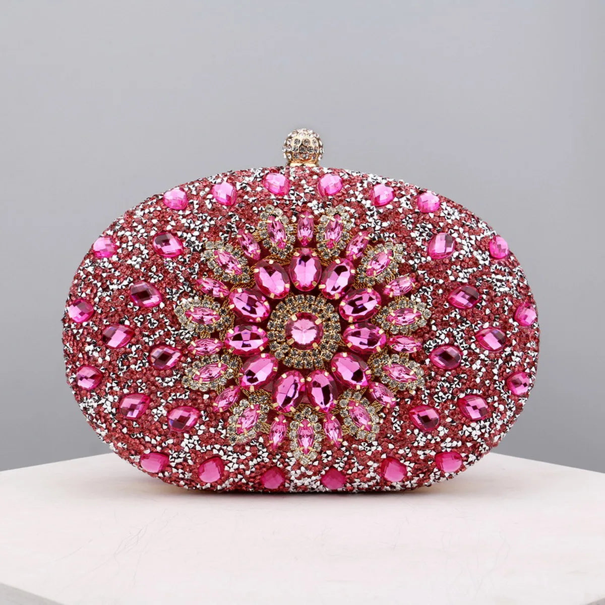 Flower Rhinestones Evening Bag