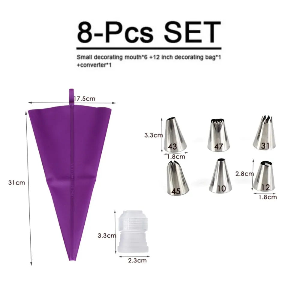 Purple Silicone Pastry Bags
