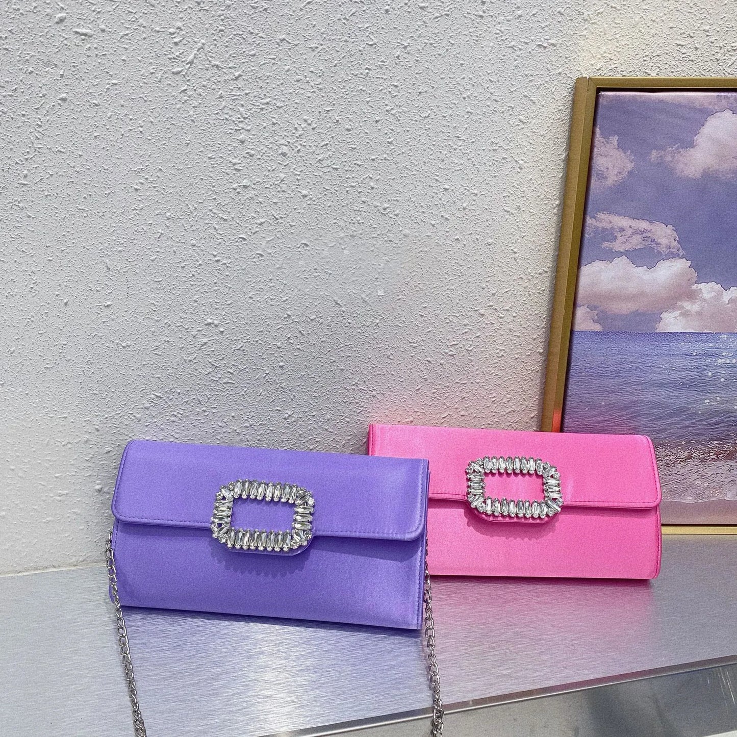 Satin Prom Evening Clutch Bag