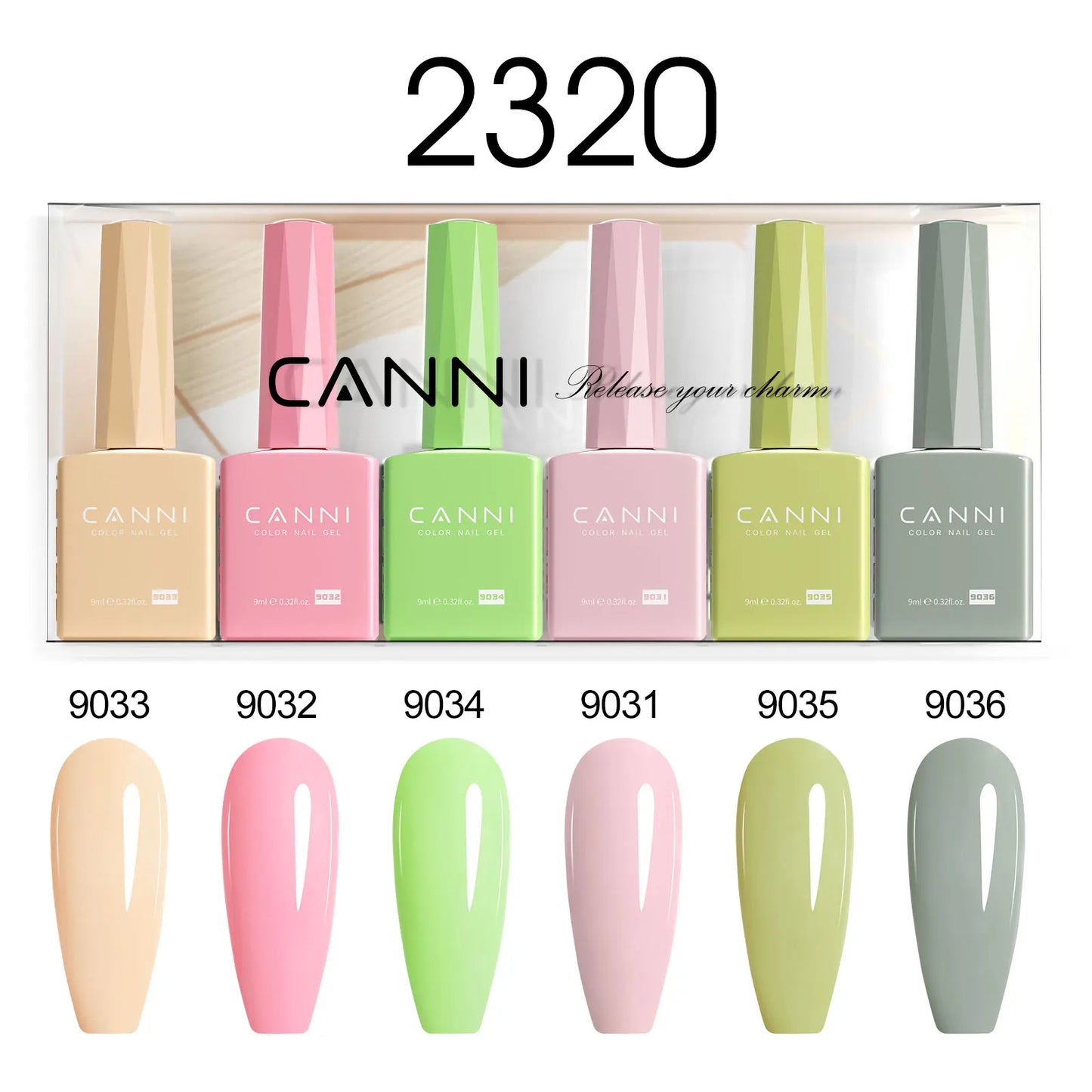 2/6pcs/kit CANNI HEMA FREE Nail Gel Polish Kit Semi Permanent