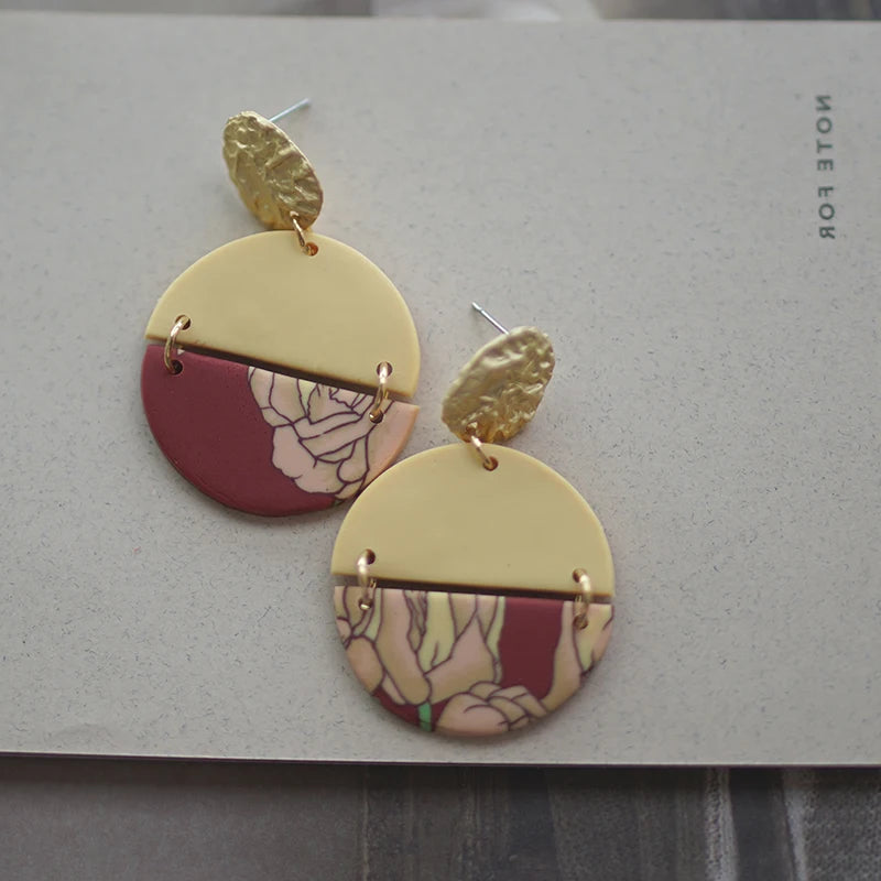 Art Floral Pattern Earrings