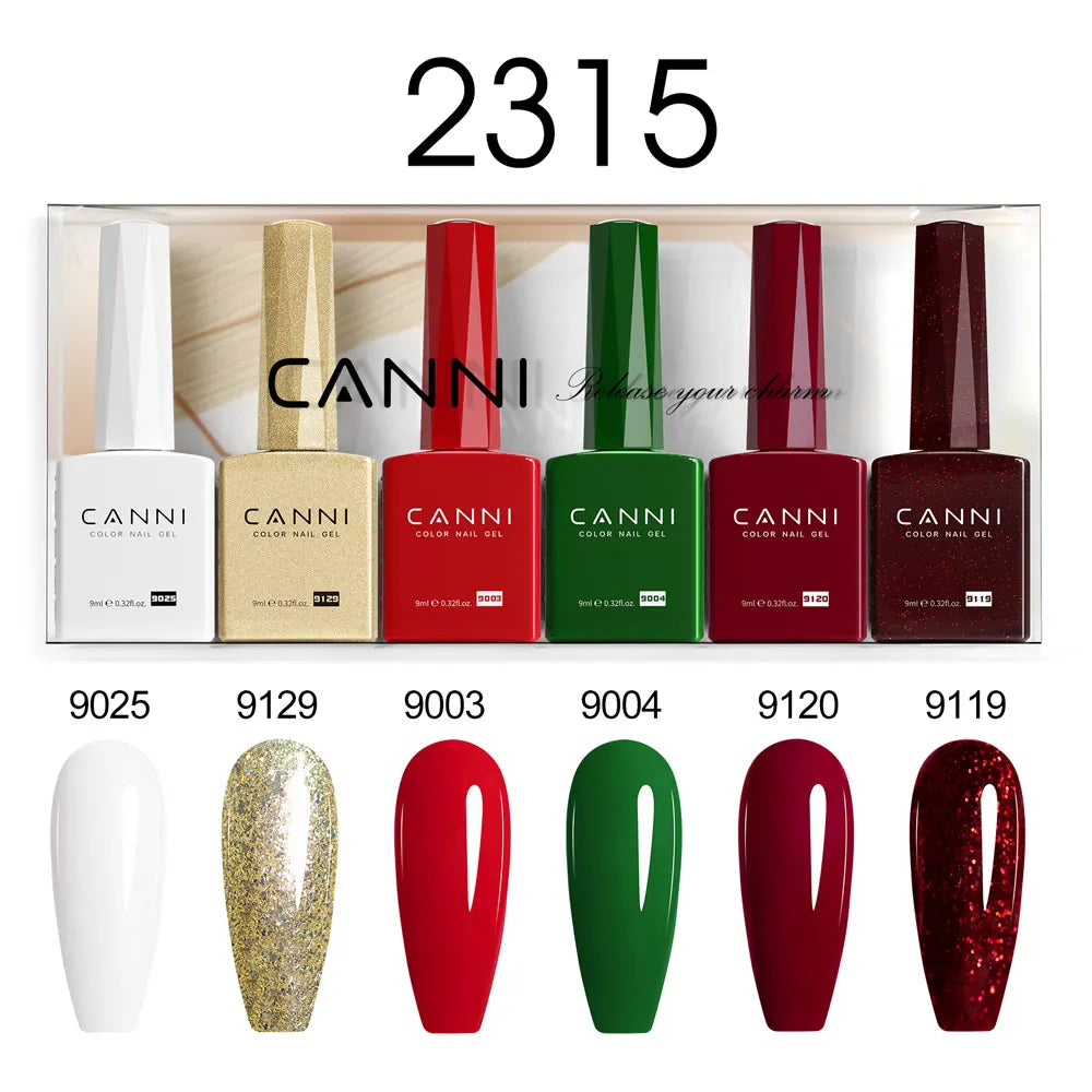 2/6pcs/kit CANNI HEMA FREE Nail Gel Polish Kit Semi Permanent