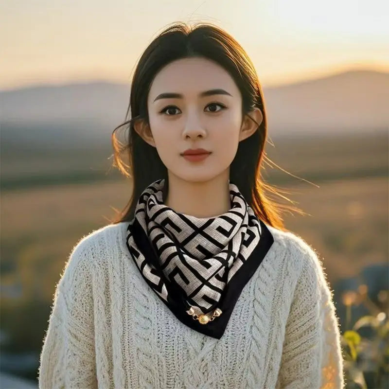 Luxury Design Magnetic Square Scarf