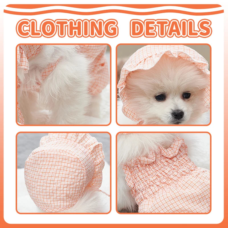 Plaid Dog Pajamas – Cute Full Body Pet Sleepwear with Feet