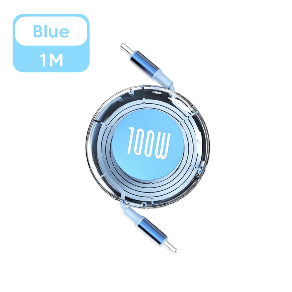 Retractable Cable USB Type C to Type C For Iphone Huawei
