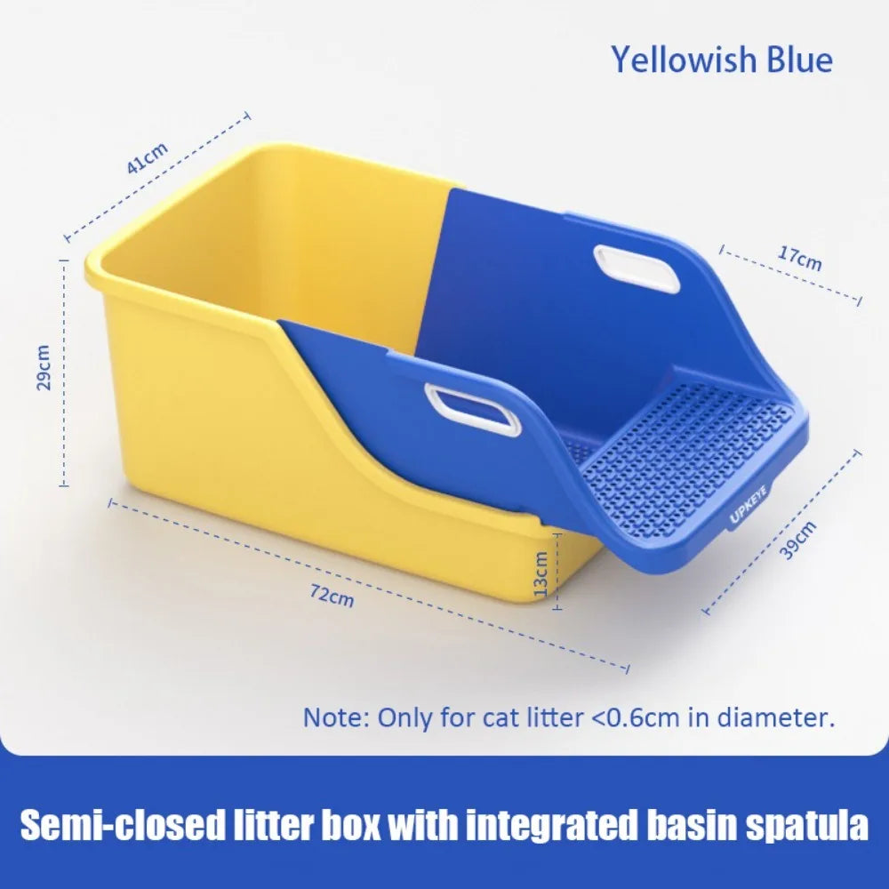 Extra Large Semi-Closed Cat Litter Box