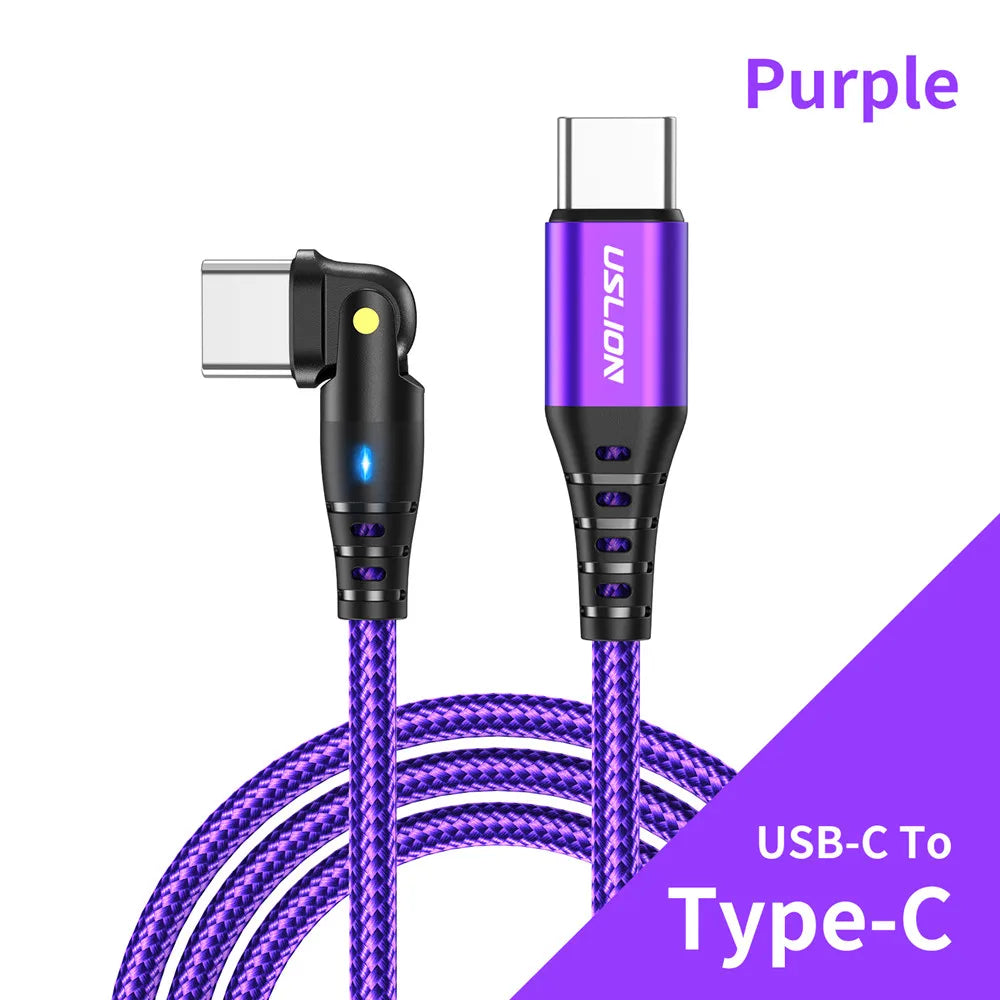 USLION 60W USB Cable 3A PD Type C