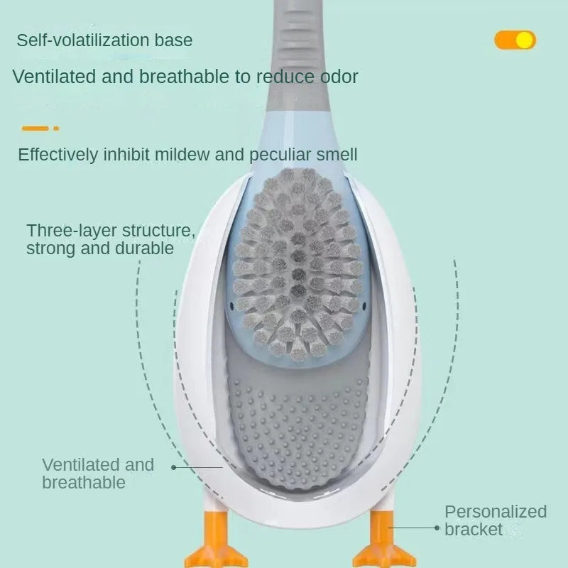 Toilet Silicone brush No punching