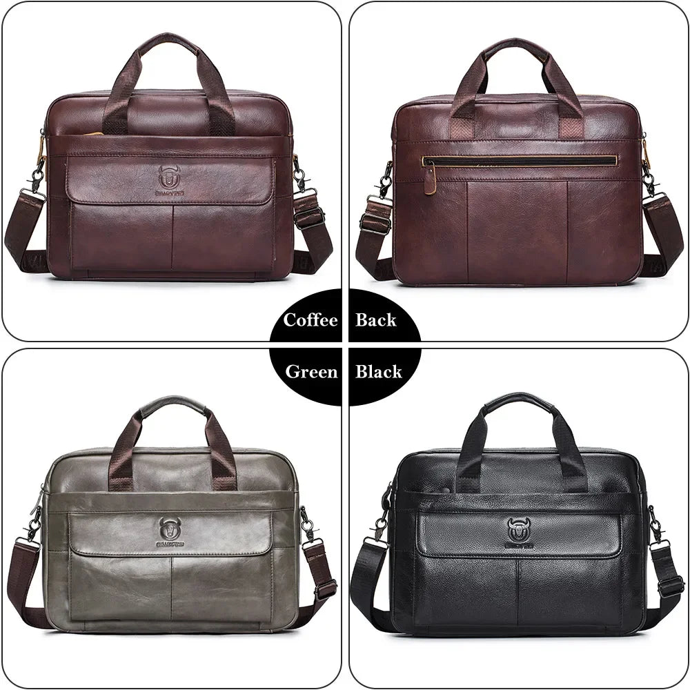 Bullcaptain Genuine Leather Men's Briefcase